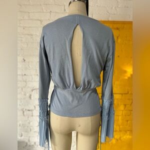 3.1 Phillip Lim pleated cuff keyhole back blouse